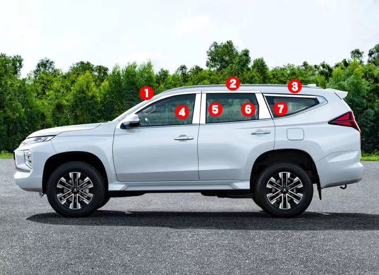 适用于20款劲畅不锈钢车窗饰条19款帕杰罗v93v97车身改装装饰亮条