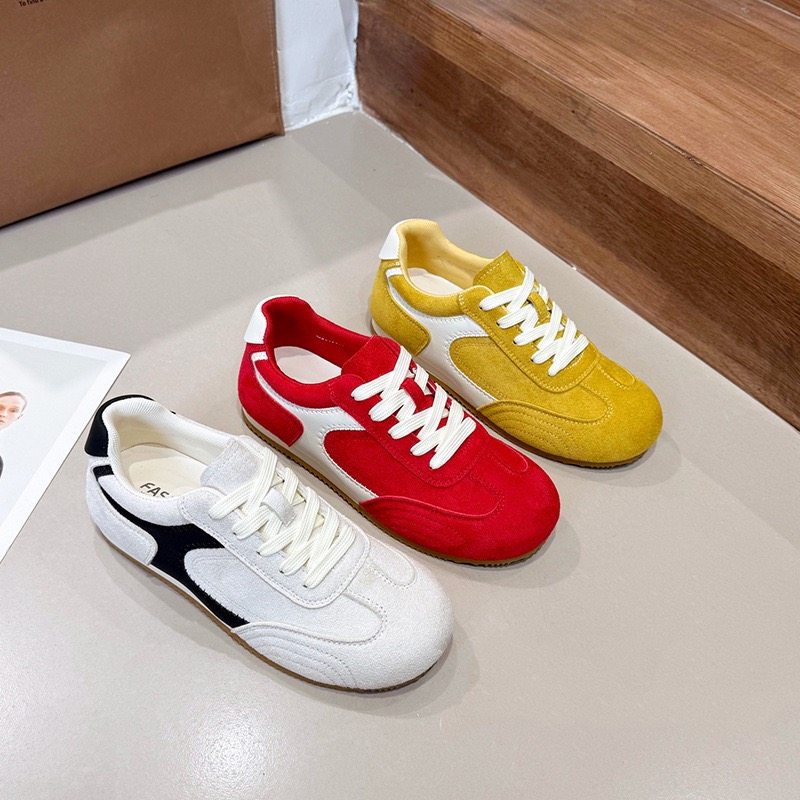 2026春季新款复古拼接运动德训鞋女平底休闲单鞋百搭阿甘鞋小白鞋,女鞋,时尚休闲鞋,淘宝优惠券,粉丝福利购,淘宝优惠卷