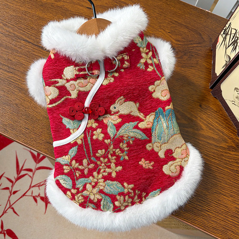 新年秋冬双层加厚绒国风玉兔宠物狗狗猫咪衣服饰用品唐装比熊泰迪,宠物/宠物食品及用品,狗宠物服装/雨衣,淘宝优惠券,粉丝福利购,淘宝优惠卷