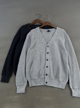 原 国内单 DP449！秋冬羊毛混纺单排扣开衫V领针织衫毛衣外套男潮