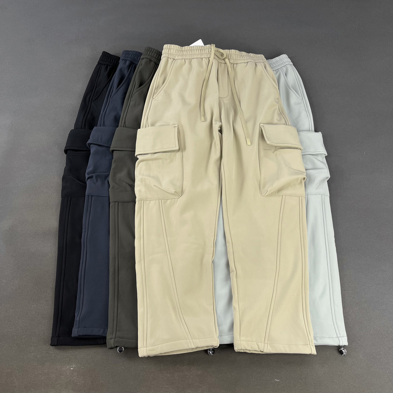 情侣款加绒软壳冲锋裤户外运动裤