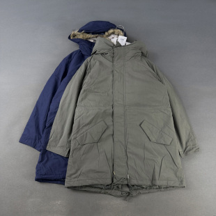 连帽风衣薄棉服外套女 可脱卸内胆薄夹棉中长款 日本单 8990日币