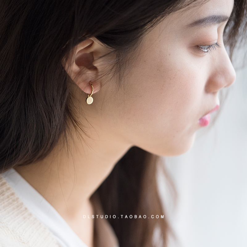 dl定制通体925纯银闪闪小金吊坠