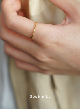 带钻细戒指极细镶锆超细叠戴百搭