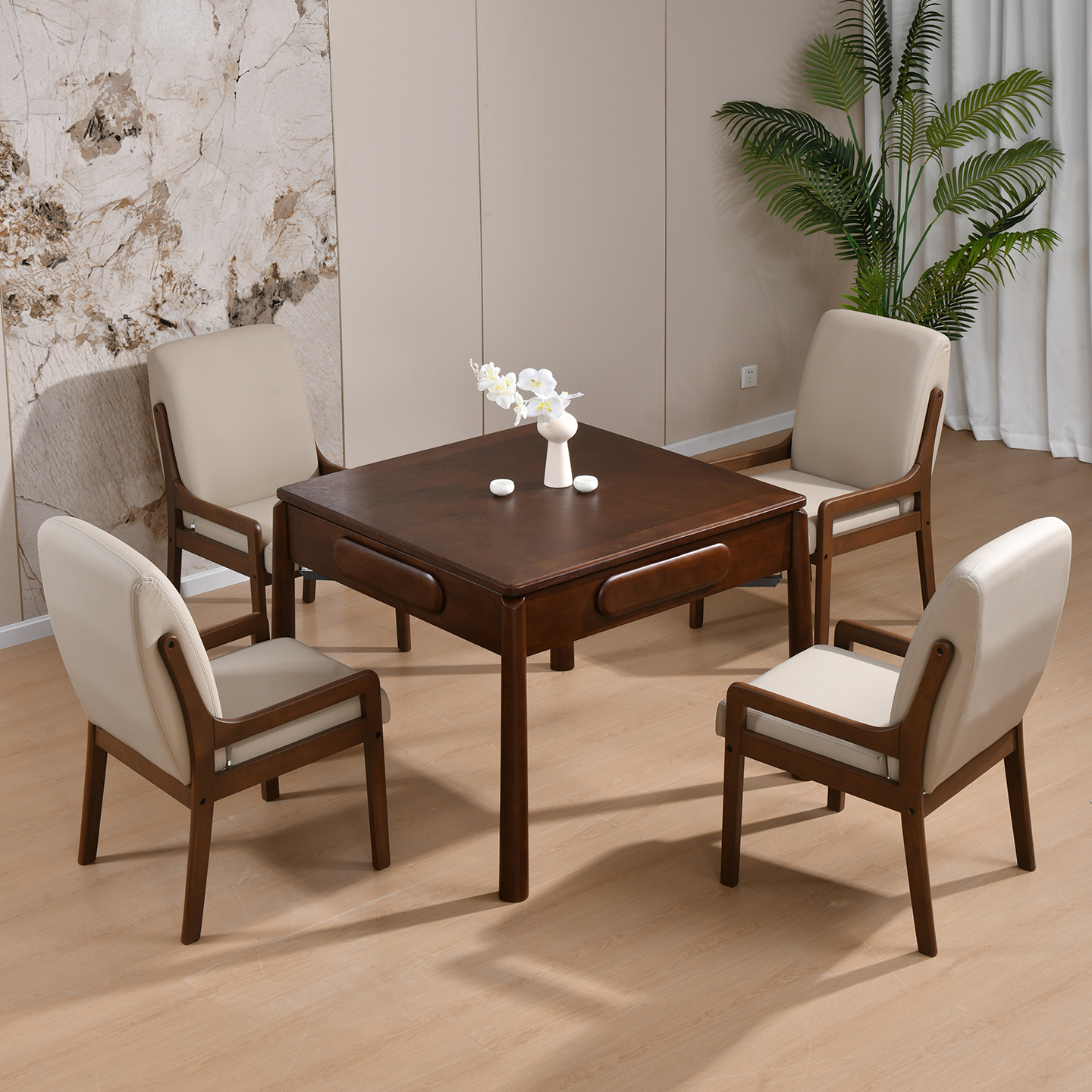 高端新中式实木麻将桌