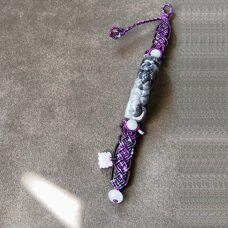 清雅翡翠乌鸡手牌编绳手绳