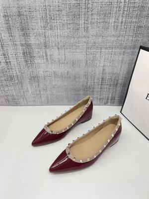 法式气质内增高尖头铆钉单鞋