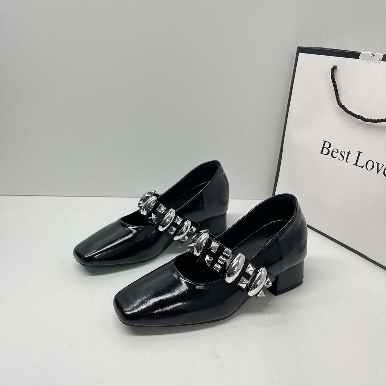 软皮粗跟内增高玛丽珍鞋女法式2026春季小个子通勤6cm高跟单鞋