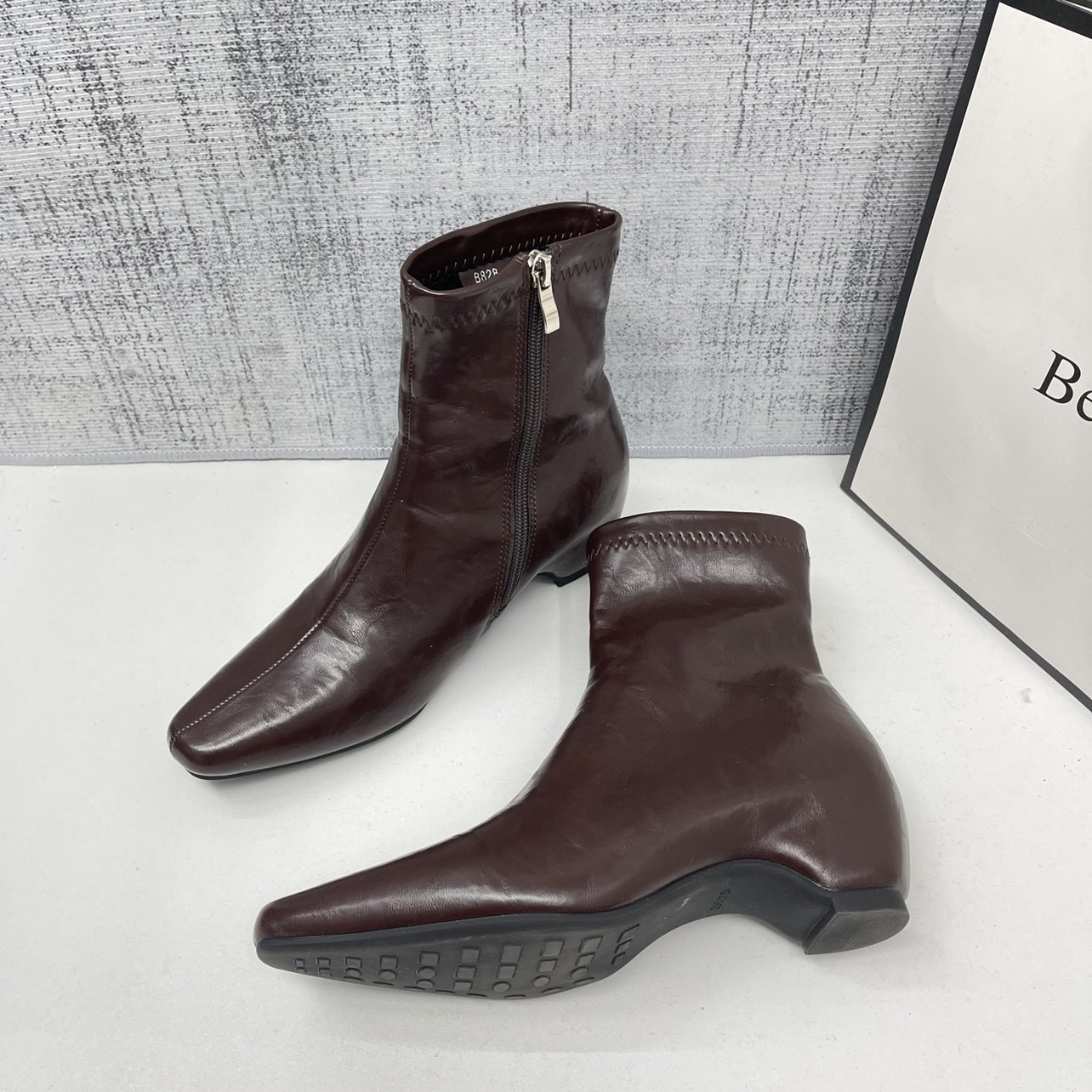 法式气质韩系小踝靴坡跟及踝瘦瘦靴洋气高跟小短靴女春秋单靴,女鞋,时装靴,淘宝优惠券,粉丝福利购,淘宝优惠卷