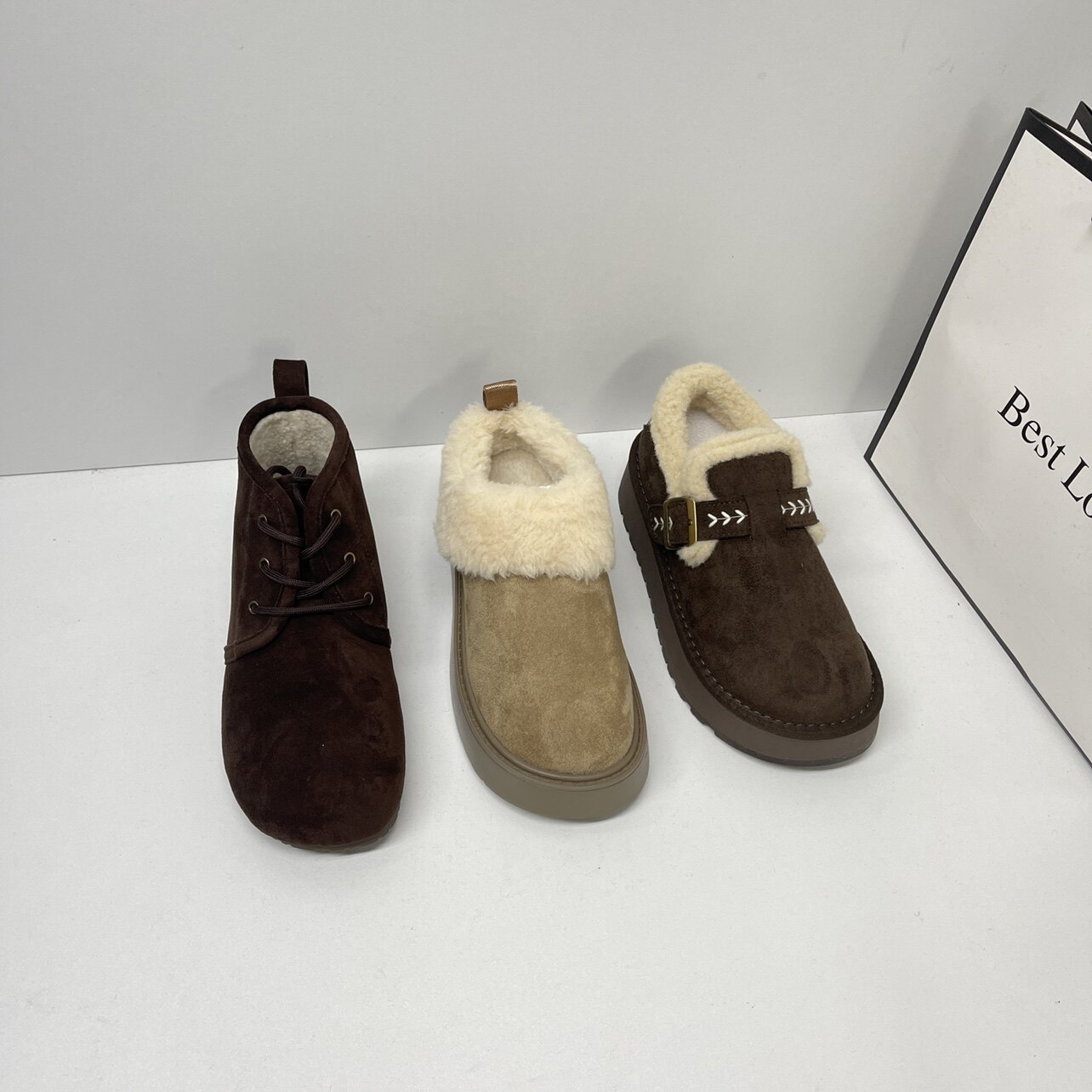 厚底增高勃肯鞋女保暖雪地靴