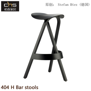 初森家具404 H Bar stools404小时酒吧凳白蜡木吧椅北欧风高脚椅