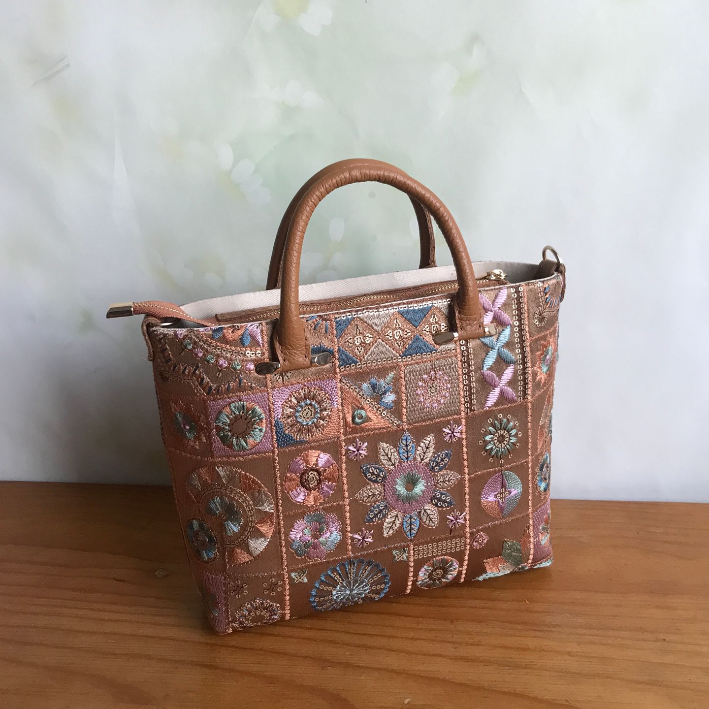 皮拎拉链布中托材料包钥钥手工包包diy自制材料宋锦新中式古风