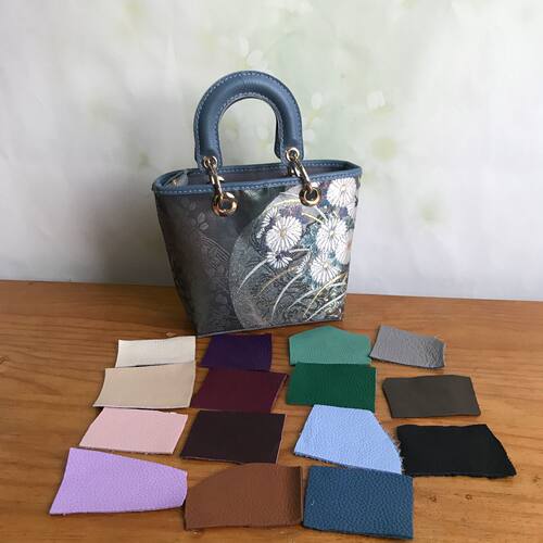 皮底戴妃包自制钥钥手工牛皮包diy材料包皮包包