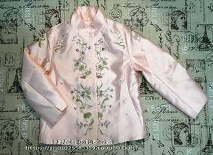 欧SHIATZY夏姿CHEN重工花朵刺绣中式 名媛2015新款 上衣外 清仓