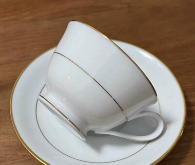 咖啡爱好者Noritake则武 经典简约描金线 咖啡杯红茶杯