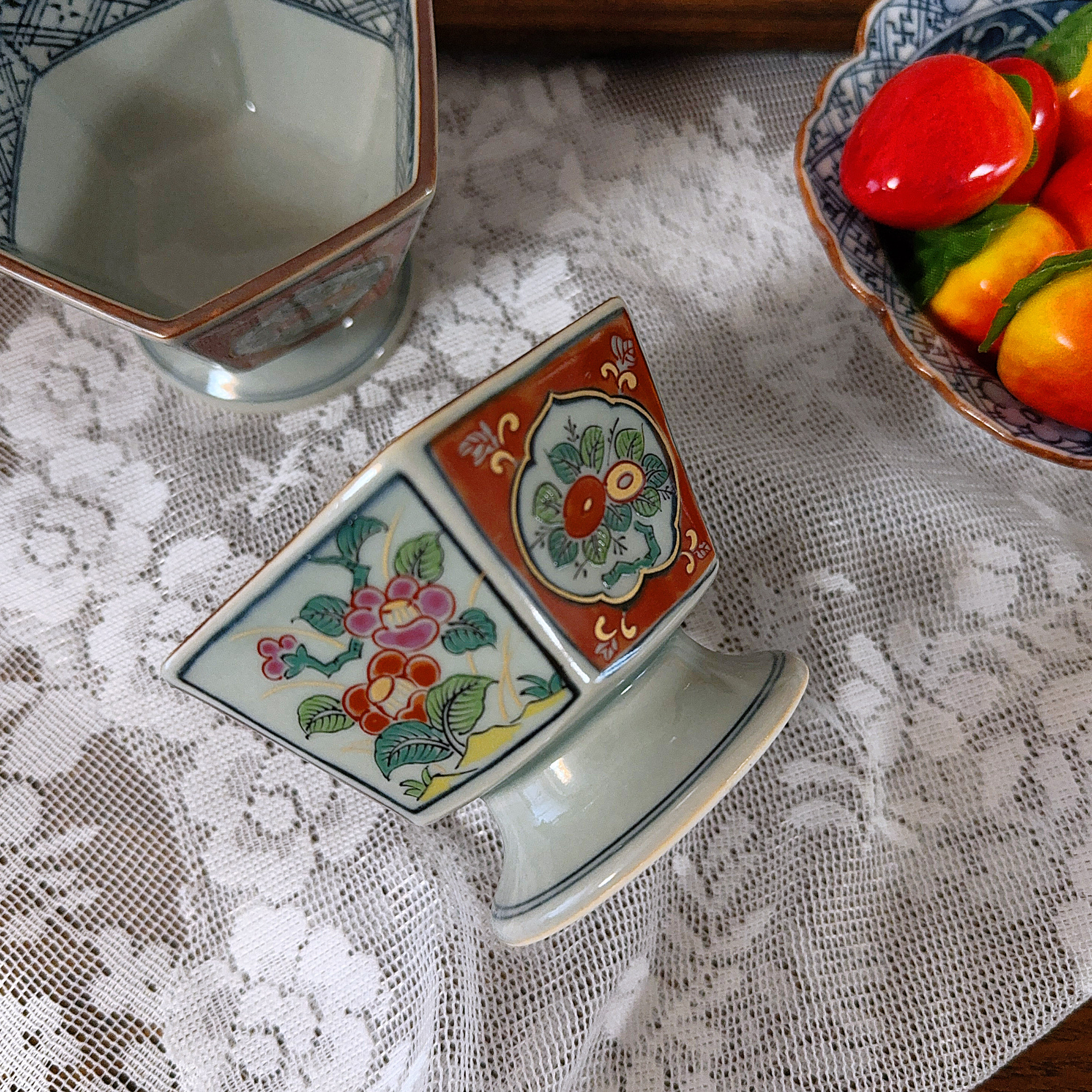 有田烧祥楽作 錦手色繪 開窗花草纹高足 咖啡杯 茶杯零食钵多用途,餐饮具,咖啡杯,淘宝优惠券,粉丝福利购,淘宝优惠卷