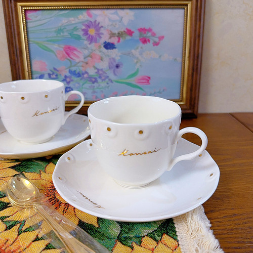 日本制 山本宽斋Kansai关西凯撒浮雕  咖啡杯 红茶杯 早餐杯