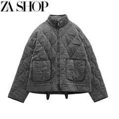 New Autumn and Winter Women's Clothing, Loose and Versatile, Casual, Thickened, Warm, Pocket-Decorated Cotton Jacket 2740241