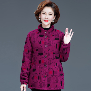 奶奶冬装保暖灯芯绒棉服老人棉袄新款上衣棉衣妈妈老年人纯棉衣服