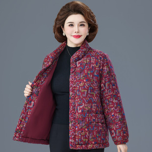 中老年人冬装女纯棉棉衣新款加厚棉服奶奶洋气全棉袄宽松妈妈外套
