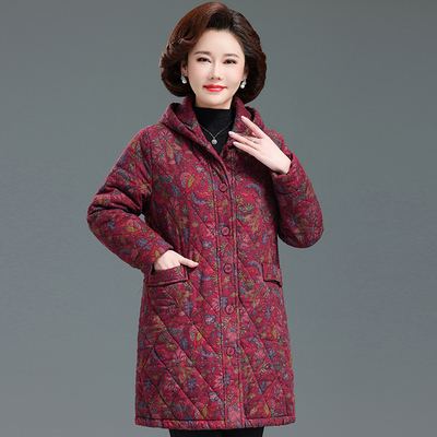 中老年长袖棉服纯棉厚冬天女时尚