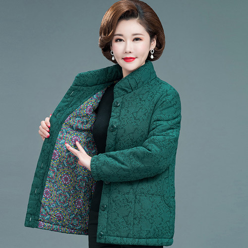 冬装60岁中老年外套加厚短款棉服
