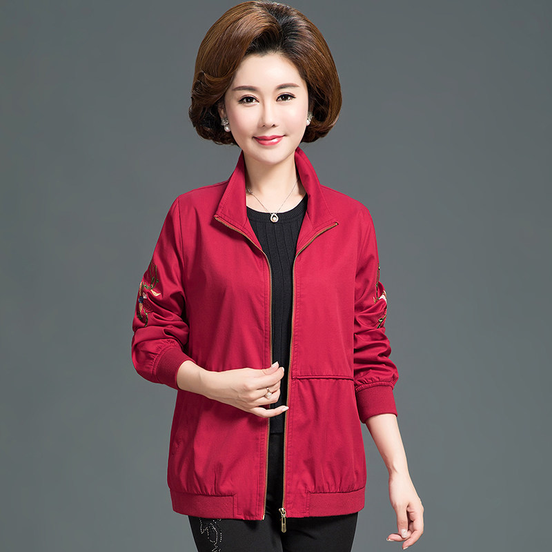 新款中老年女装上衣 纯棉外套 春秋季宽松妈妈装大码长袖夹克短款,女装/女士精品,中老年女装,淘宝优惠券,粉丝福利购,淘宝优惠卷