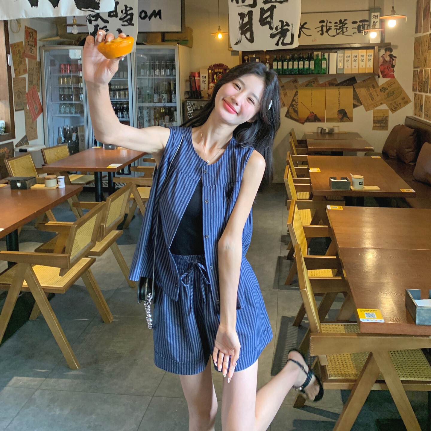 夏季新款上市两件套优质精品疯狂促销甩卖热销推荐巨划算条纹套装