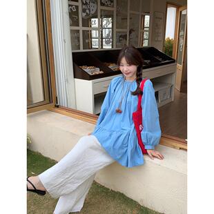 宽松娃娃衬衫 返校大学生 裙 自留款 大码