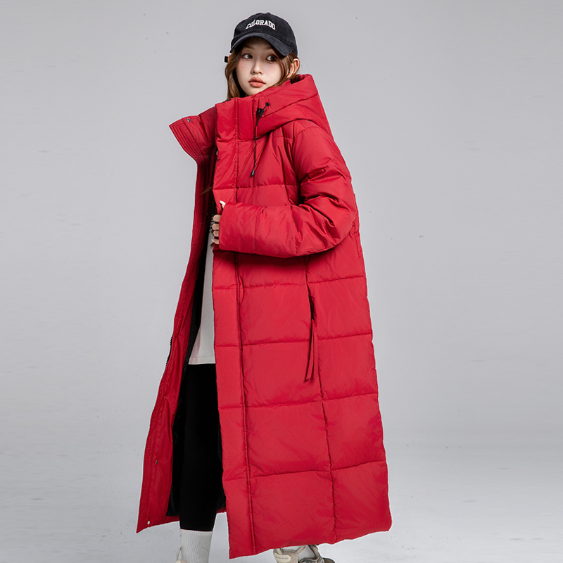 新款韩版加厚羽绒棉服棉衣防寒长款外套御寒服防寒服中长款过膝冬