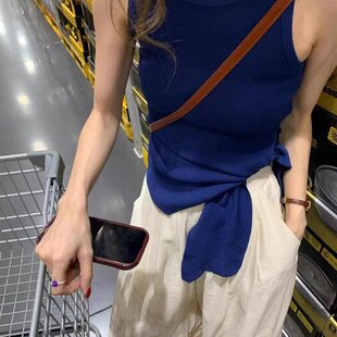 夏装 两件套 搭配一整套时尚 网红炸街小个子盐系穿搭背心上衣阔腿裤