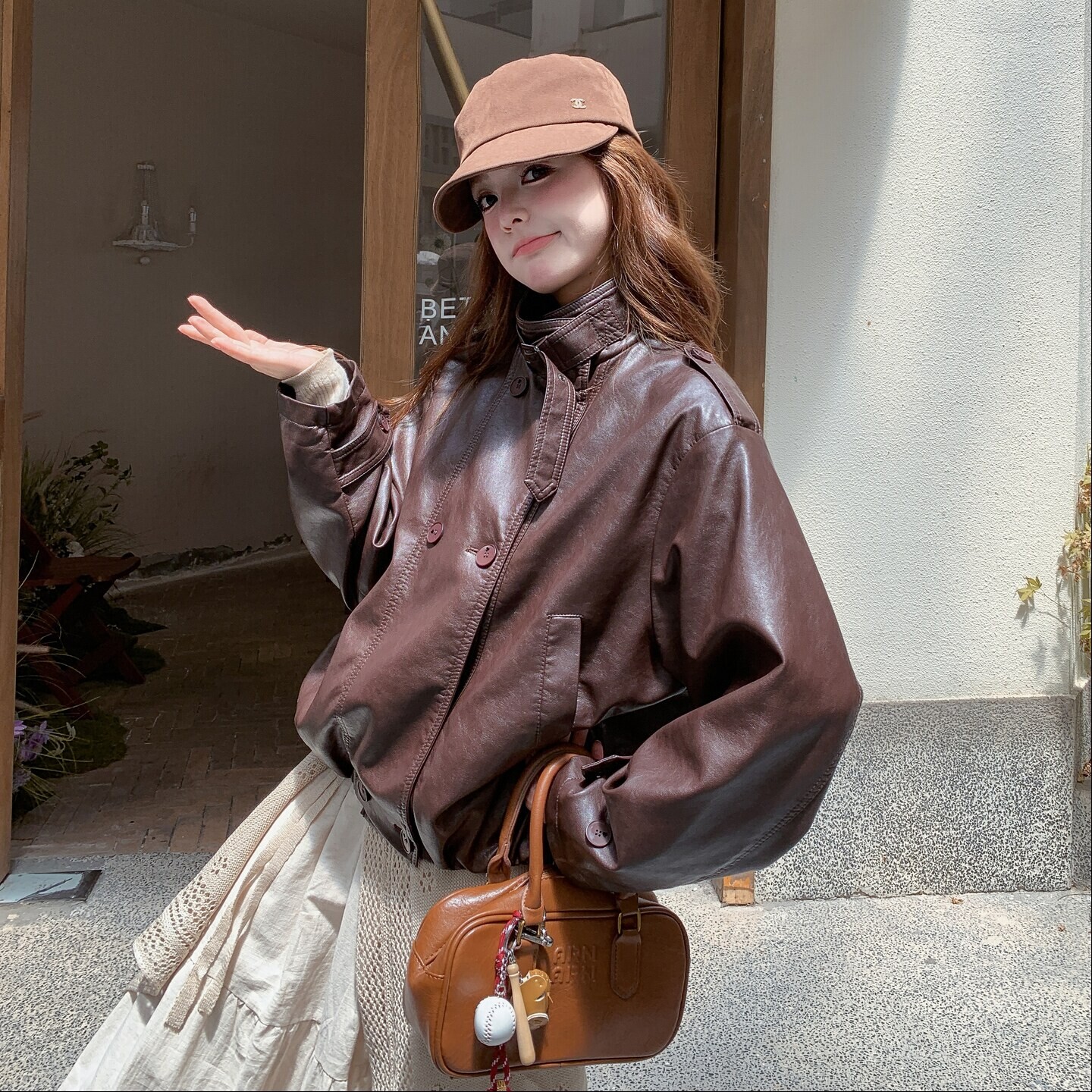 立领新款上市2026年春季显瘦优质爆款韩范韩版皮衣外套女短款