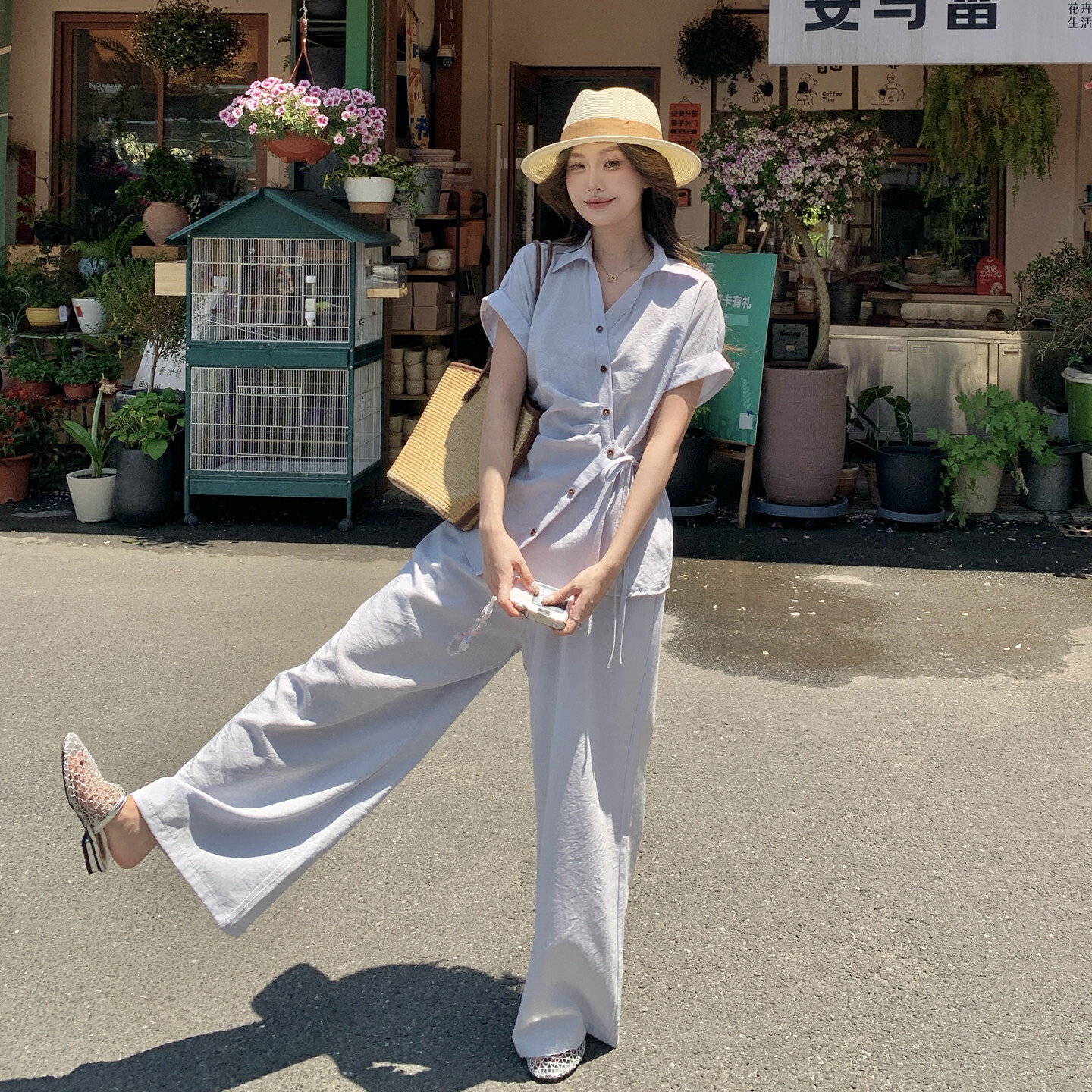 夏装优质2026年夏季精品冬季疯狂促销甩卖实拍新款浅色套装两件套