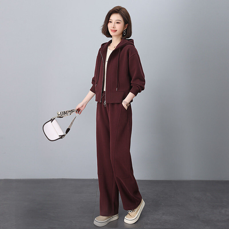 卫衣短袖新款上市2026年春季减龄套装女春秋中妈妈休闲工装两件套