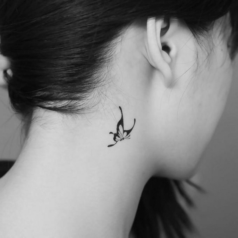 Tattoo Sticker waterproof black butterfly Nightclub fashion Tattoo sticker Lasting A wrist Delicatein the Makeup/Perfume/Beauty tools , Body painting  category - from Buy2taobao.com to provide professional Taobao agent buy service