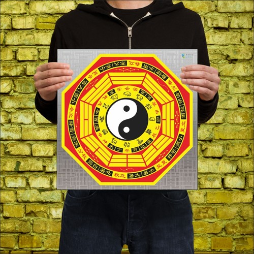 太极阴阳八卦图周易八卦图太极图贴纸八卦墙贴八卦装饰图五行八卦
