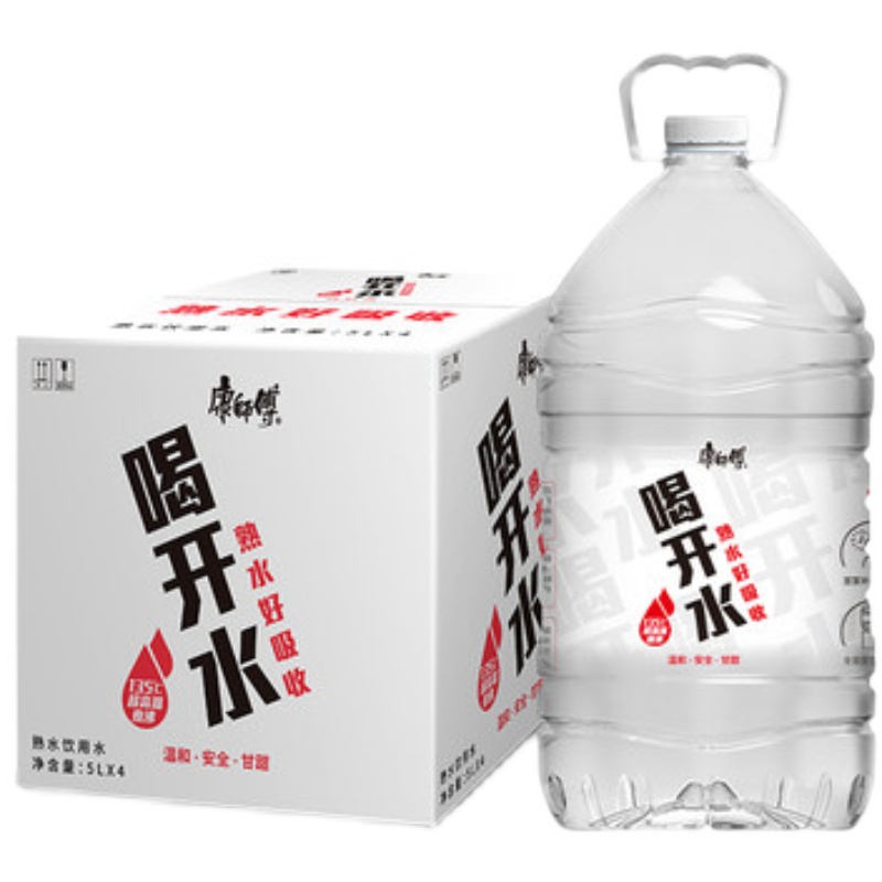 康师傅喝开水熟水矿泉水凉白开家庭装饮用水5L*4桶整箱南通市包邮-封面