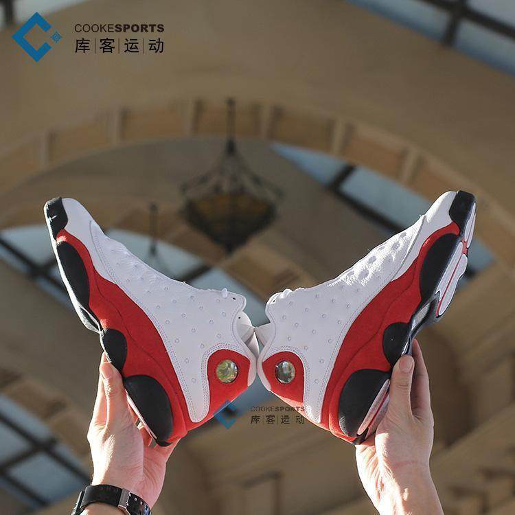 库客 air jordan 13 aj13芝加哥 白红 基德 414574-414571-122hk