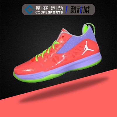 库客 Jordan Cp3 5 保罗7 低帮 实战篮球鞋 男款粉紫色487428-608