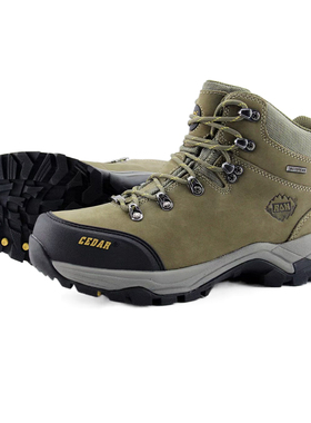 断码特价雪松RAN户外防水防滑高帮登山徒步鞋男女情侣款牛皮包邮