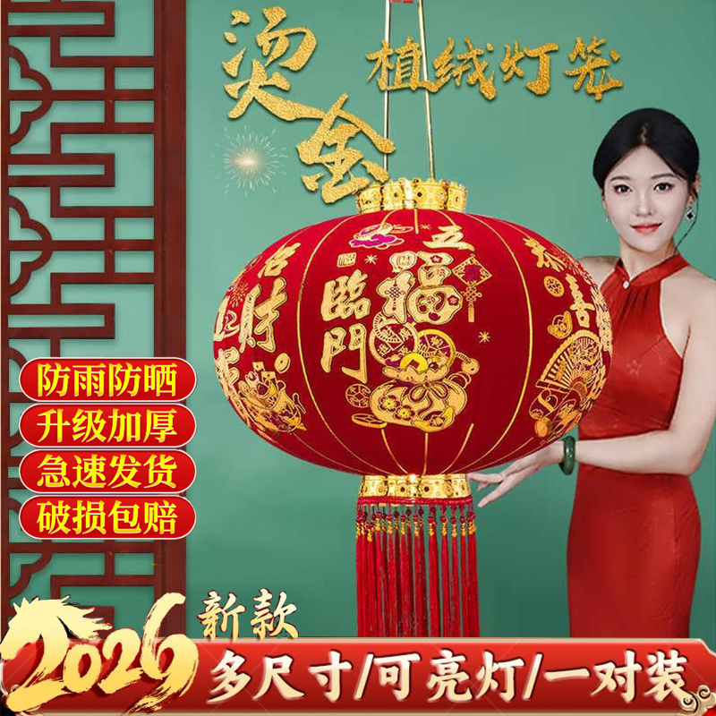 2025新款灯笼大门口一对2026春节