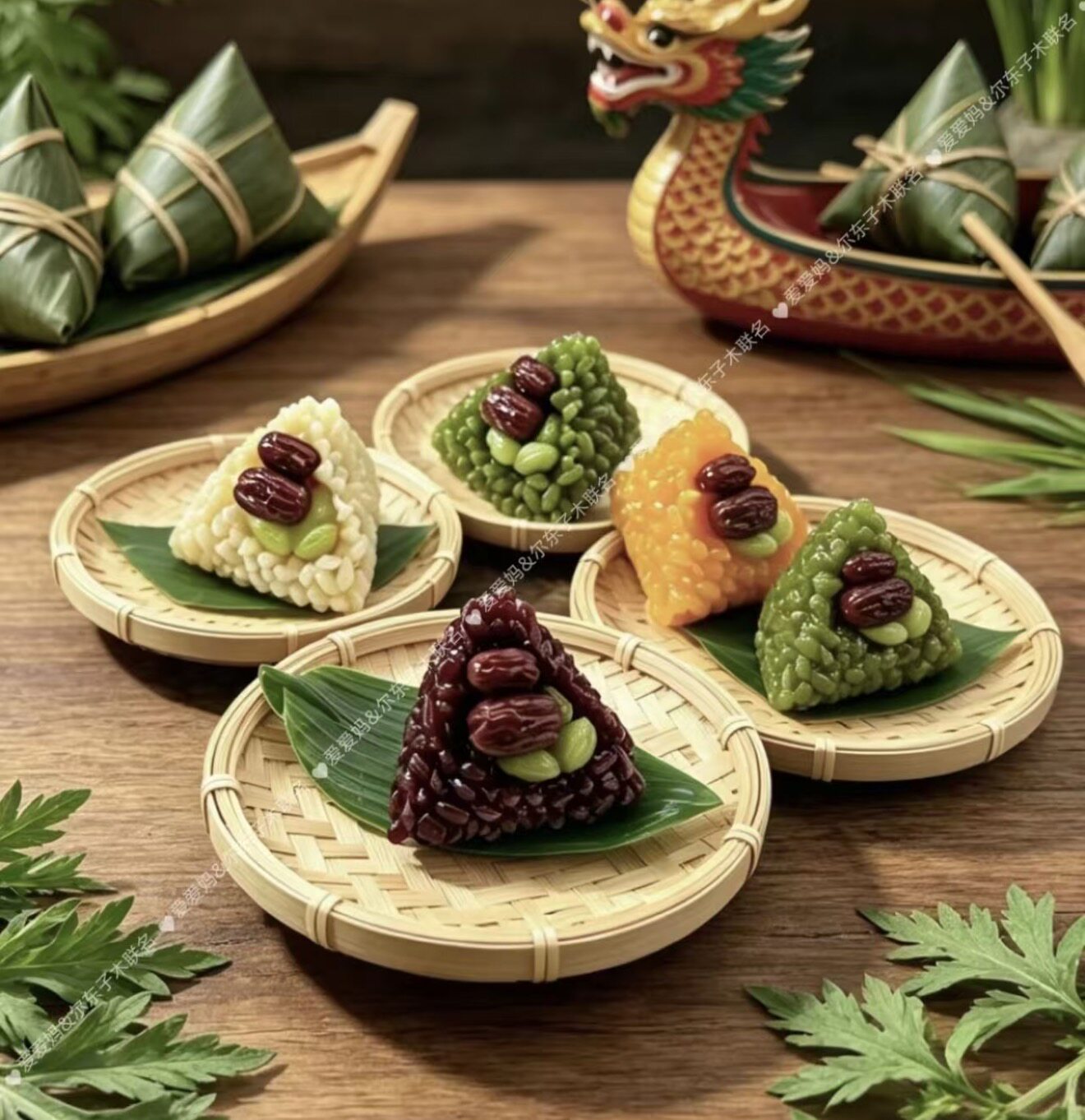 定制立体粽子仿真食玩微缩树脂配件奶油胶材料摆件娃