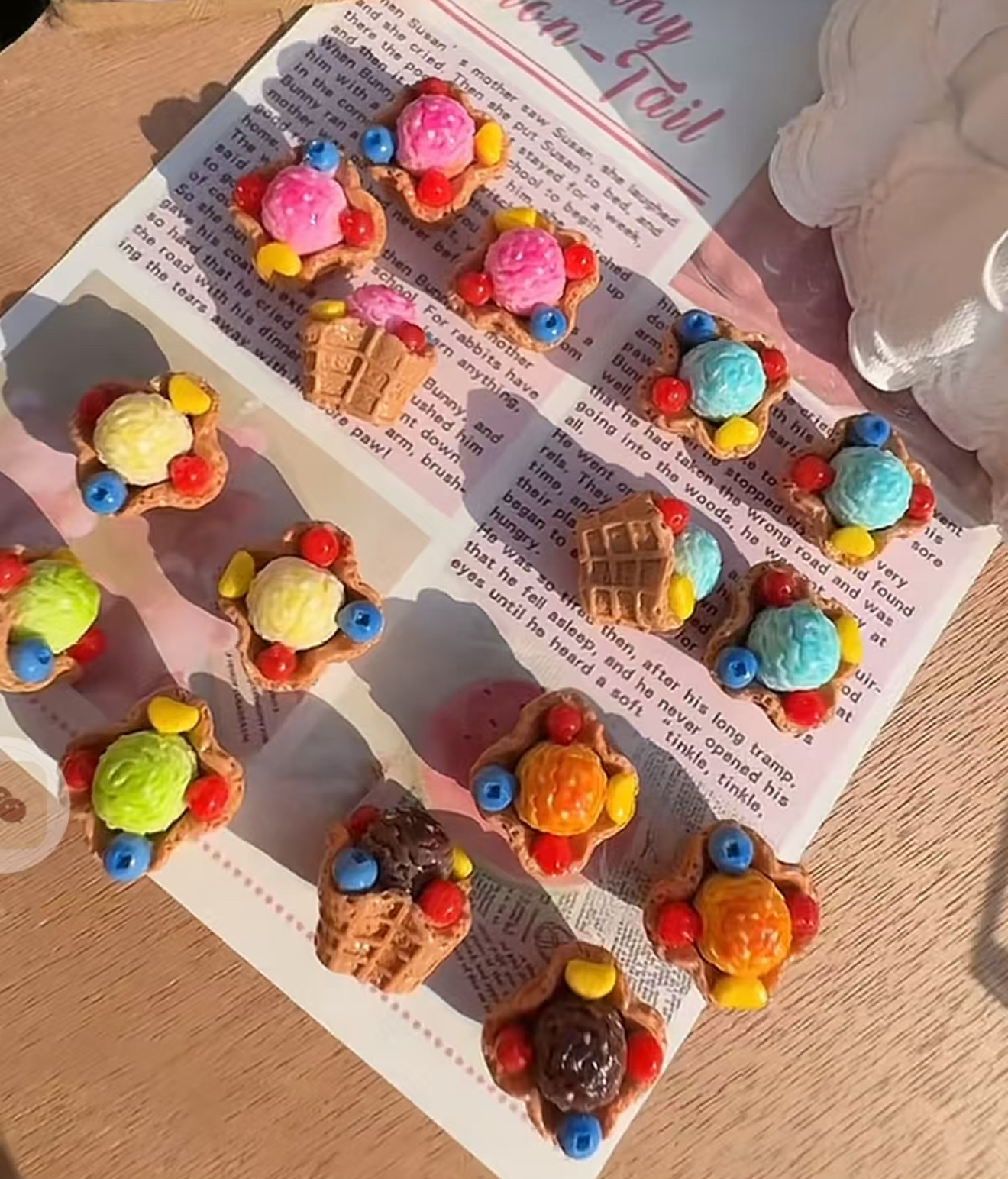 定制水果冰激凌仿真食玩微缩树脂配件奶油胶材料摆件装饰手工场景