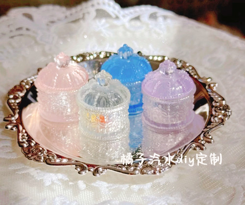 定制皇冠首饰盒仿真食玩微缩树脂配件奶油胶材料摆件装饰手工场景
