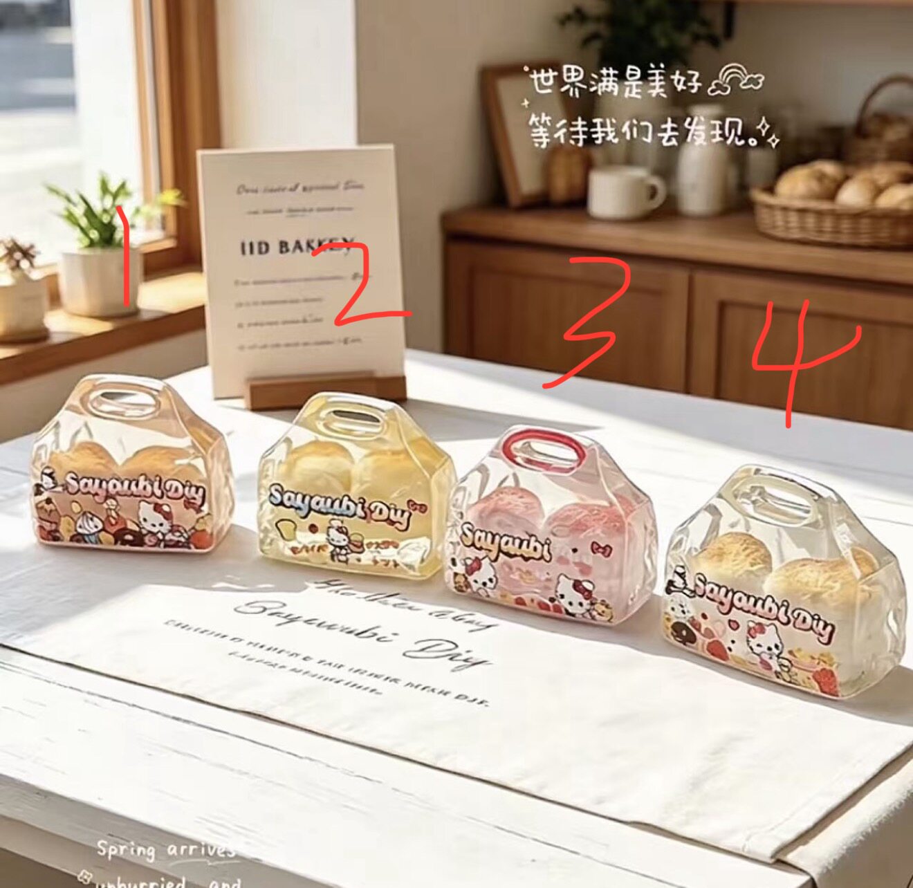 定制立体手绘一袋面包仿真食玩微缩树脂配件材料摆件