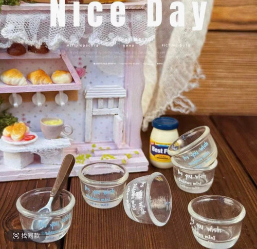 定制立体沙拉碗仿真食玩微缩树脂配件材料摆件场景