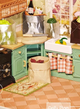 定制立体微缩收纳袋仿真食玩微缩树脂配件材料摆件手工