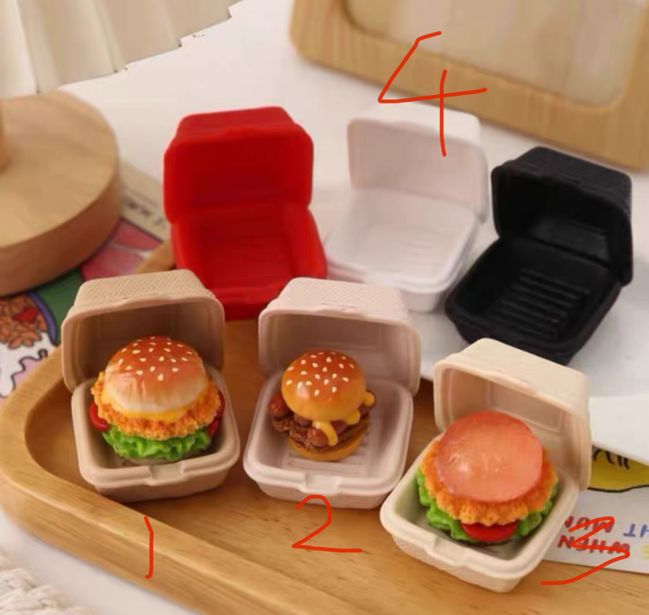 仿真打包盒微缩树脂配件奶油胶材料摆件装饰手工场景