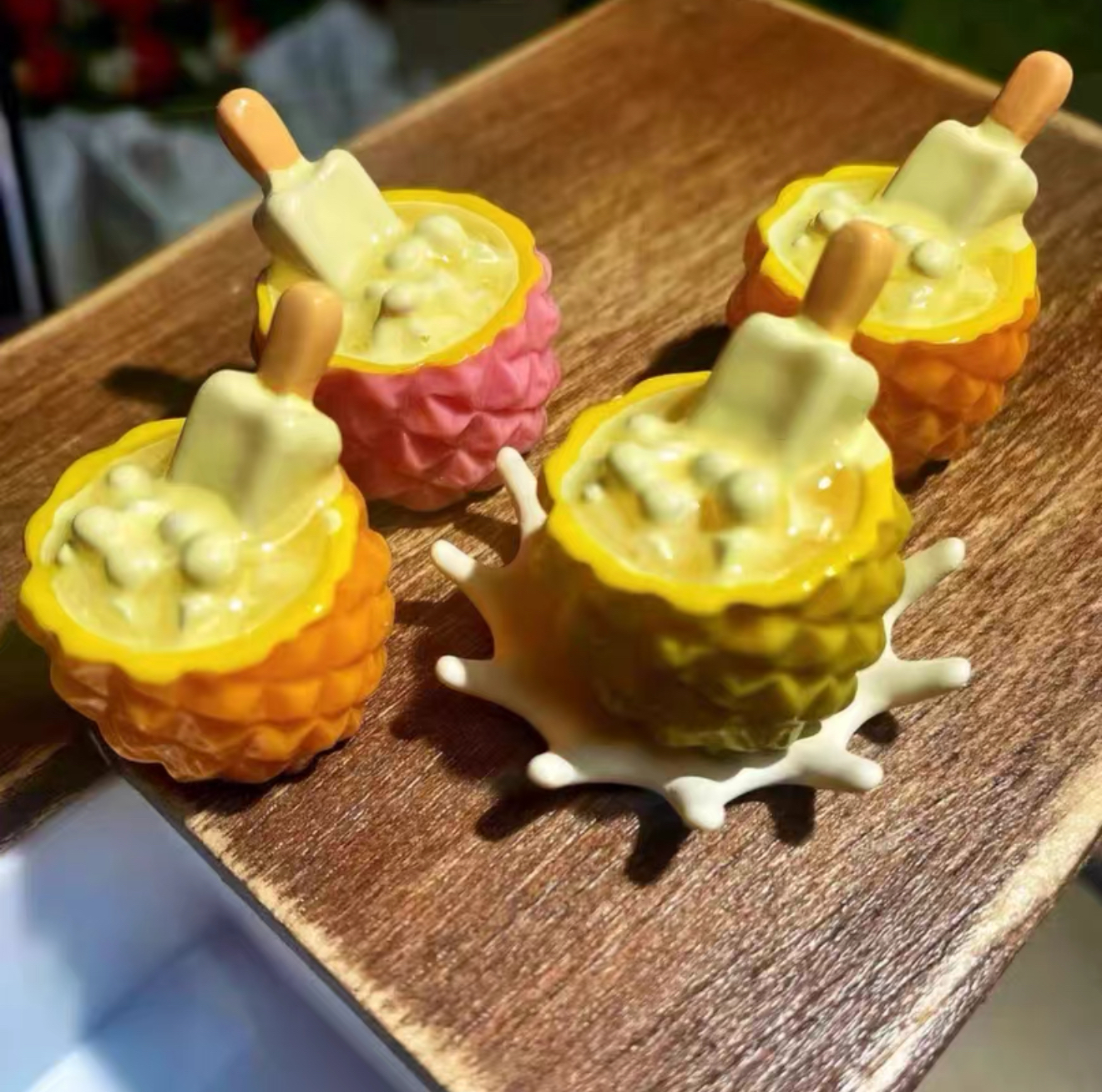定制菠萝冰仿真食玩微缩树脂配件奶油胶材料摆件装饰手工