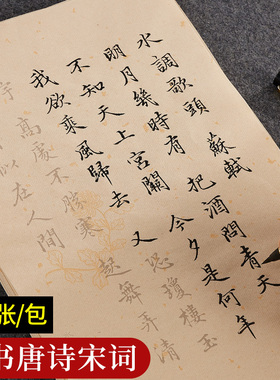 行书毛笔字帖唐诗宋词行楷软笔描红宣纸初学者入门临摹练习纸小楷临帖成人毛笔字书法专用练字帖套装作品纸